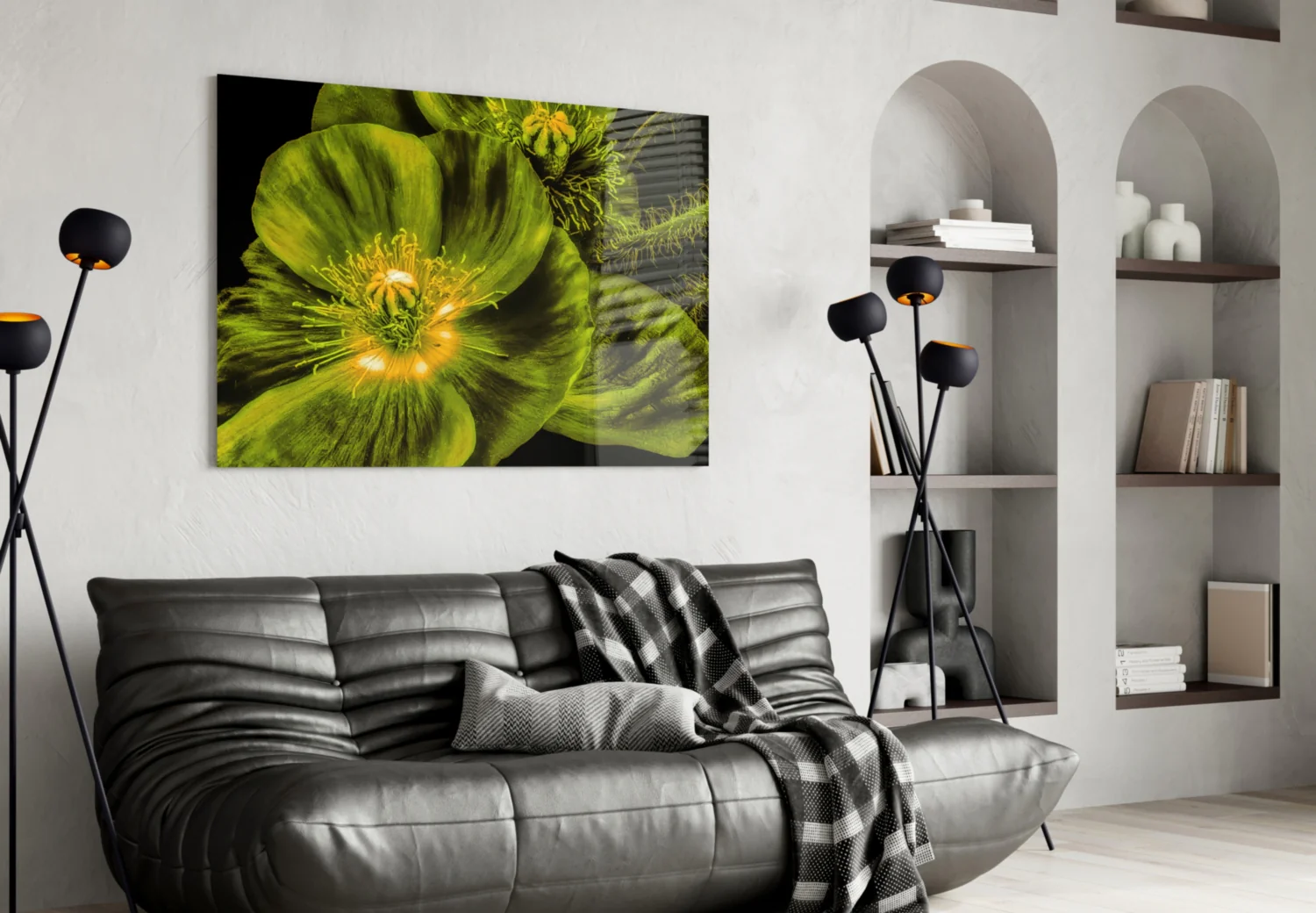 Malvales Flower Glass Wall Art - Image 5