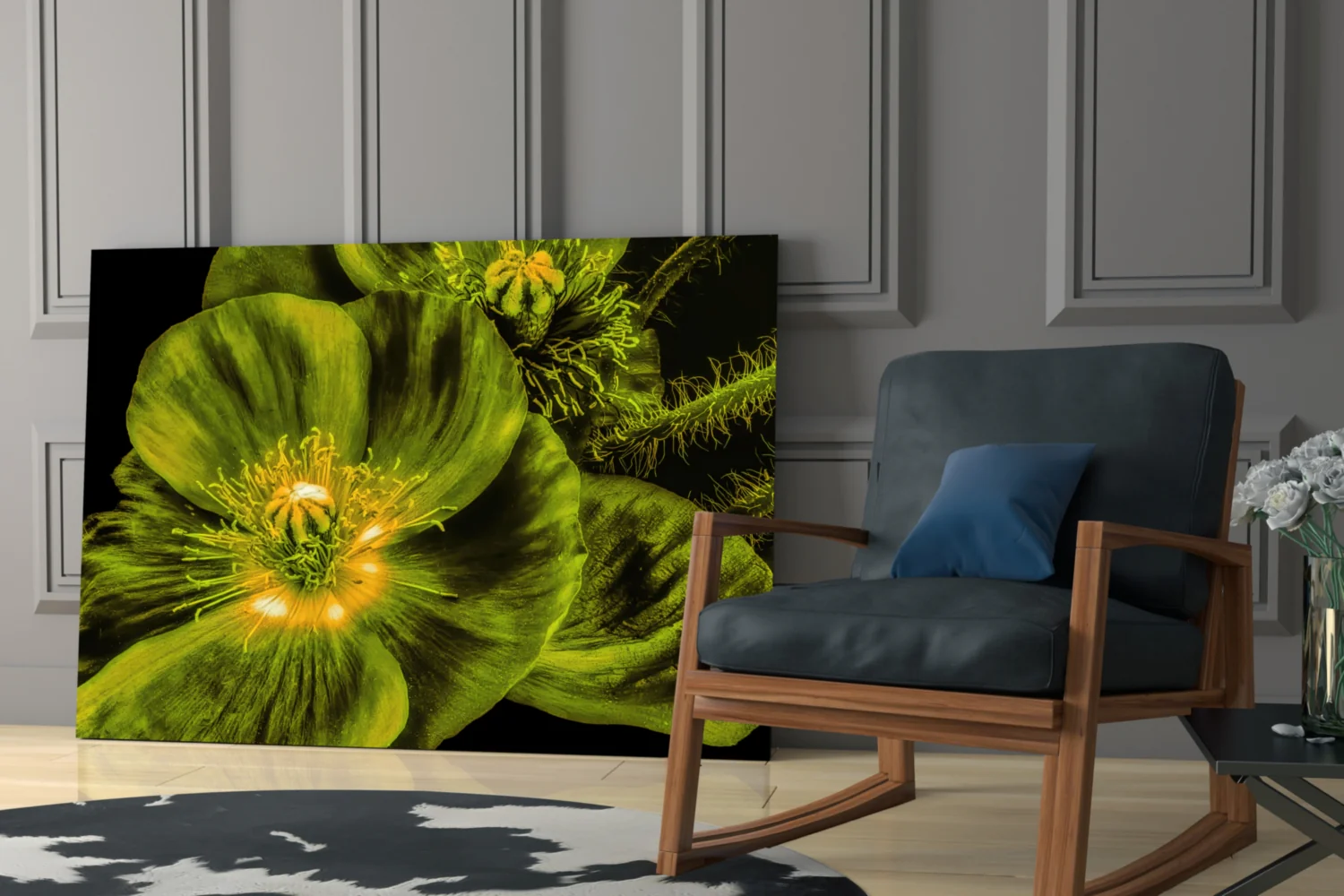 Malvales Flower Glass Wall Art - Image 7