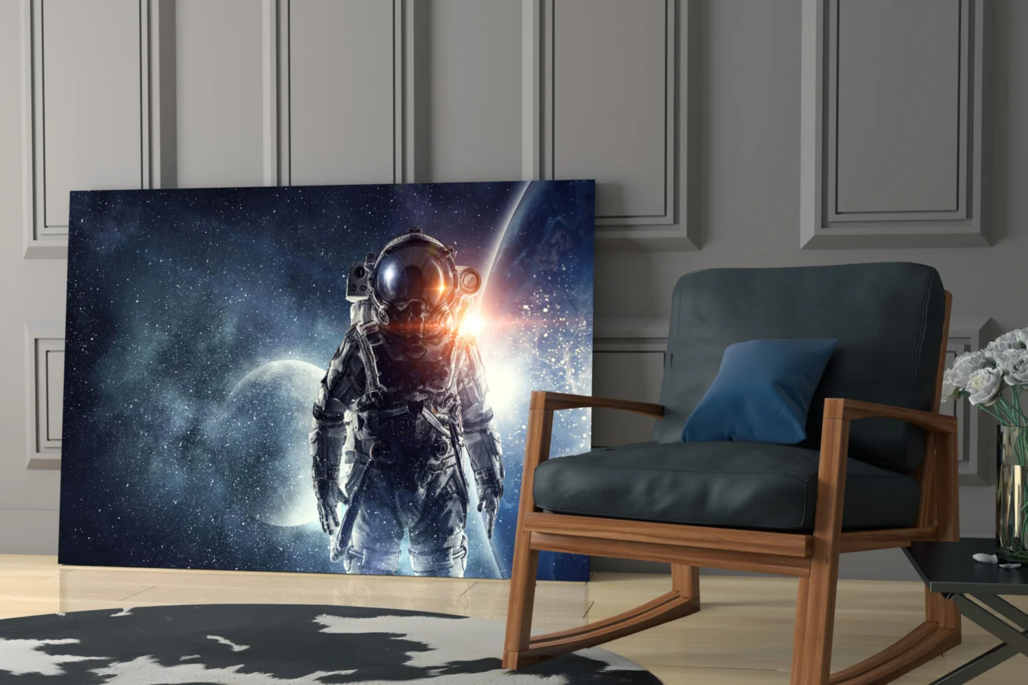 Astronaut Glass Wall Art - Image 7