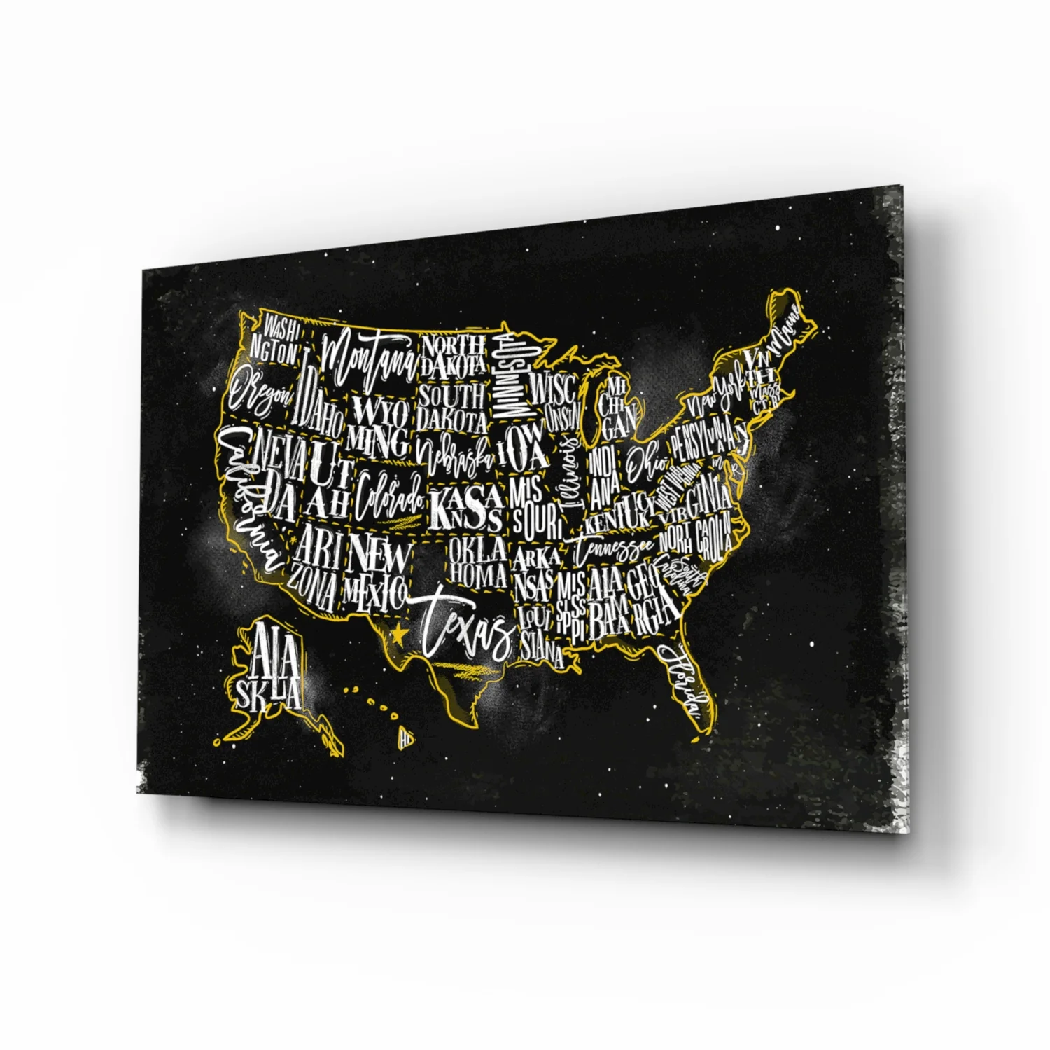 Map of USA Glass Wall Art - Image 2