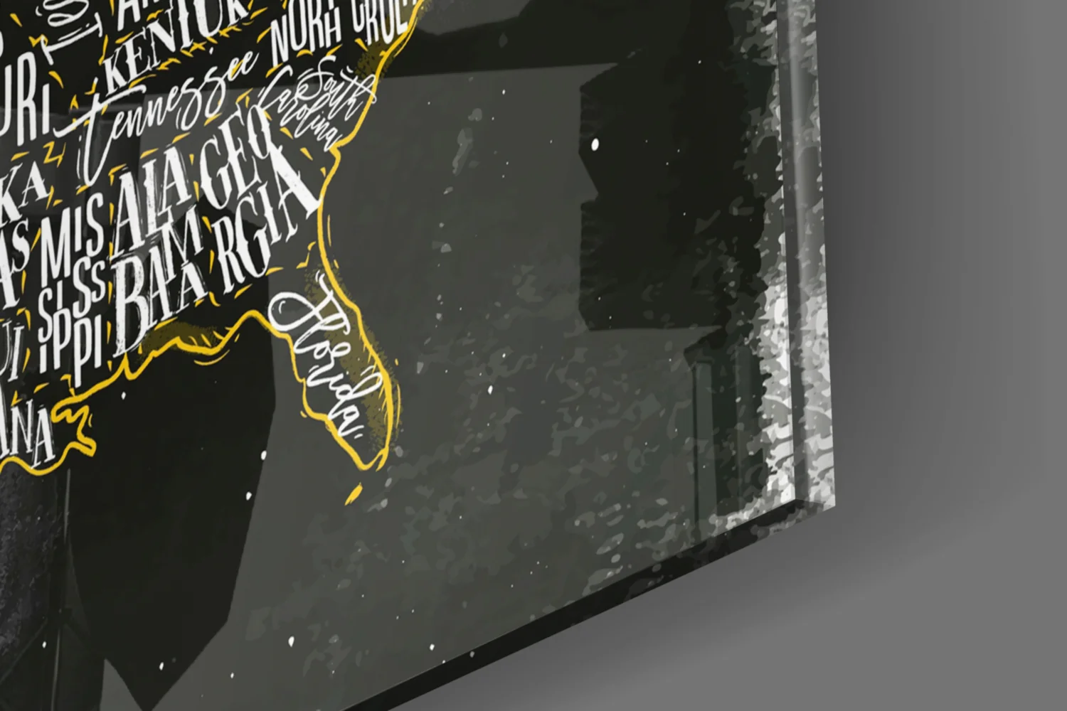 Map of USA Glass Wall Art - Image 8