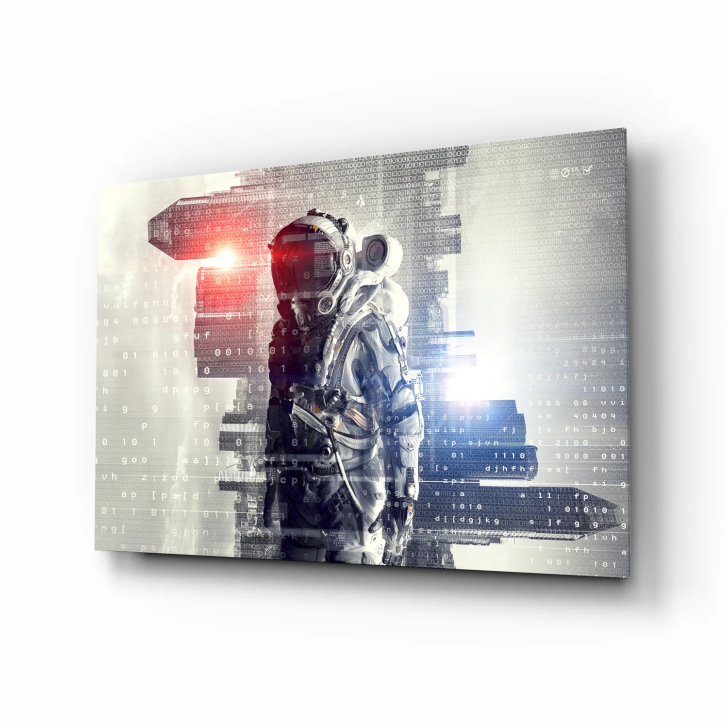 Digital Astronaut Glass Wall Art - Image 2