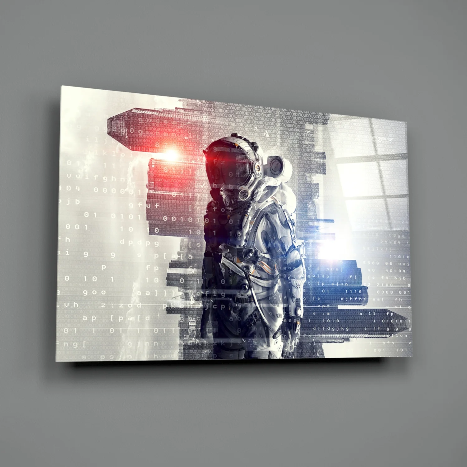 Digital Astronaut Glass Wall Art - Image 3