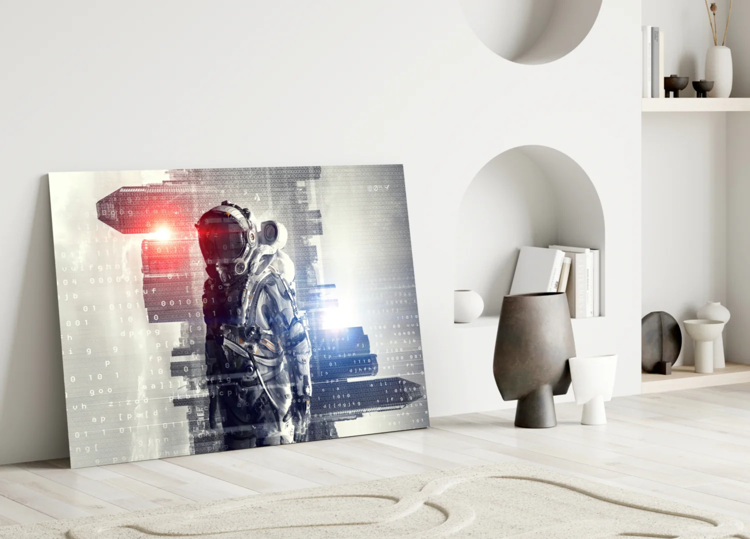 Digital Astronaut Glass Wall Art - Image 4