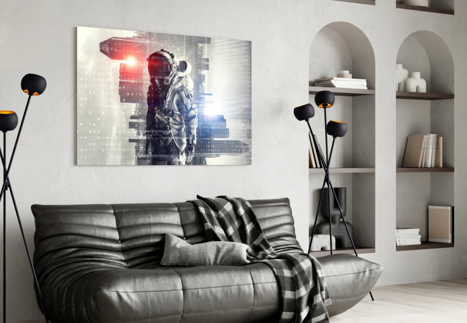 Digital Astronaut Glass Wall Art - Image 5