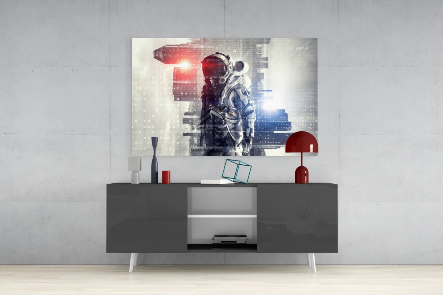 Digital Astronaut Glass Wall Art - Image 9