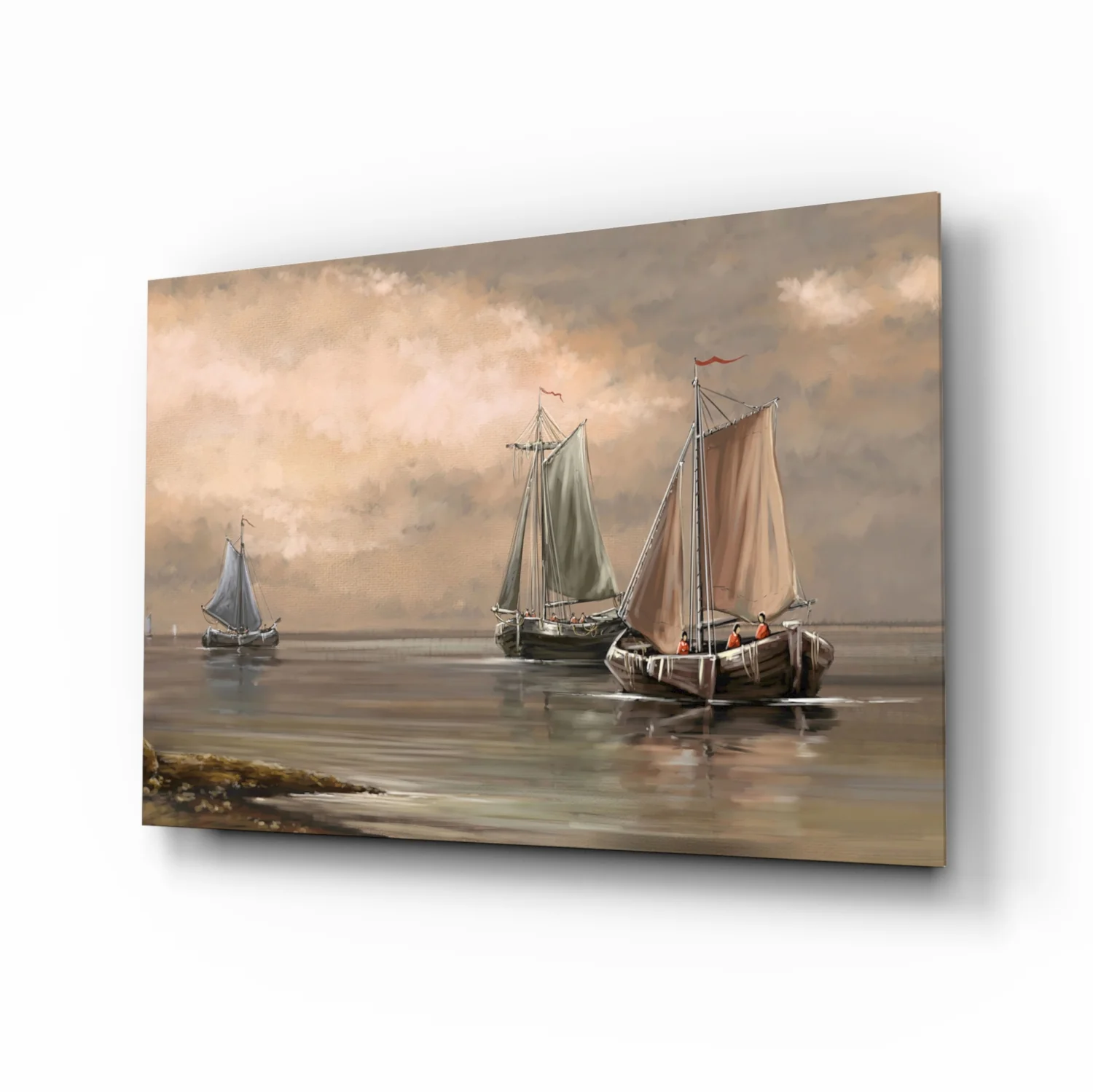 Sailboats Glass Wall Art - Image 2