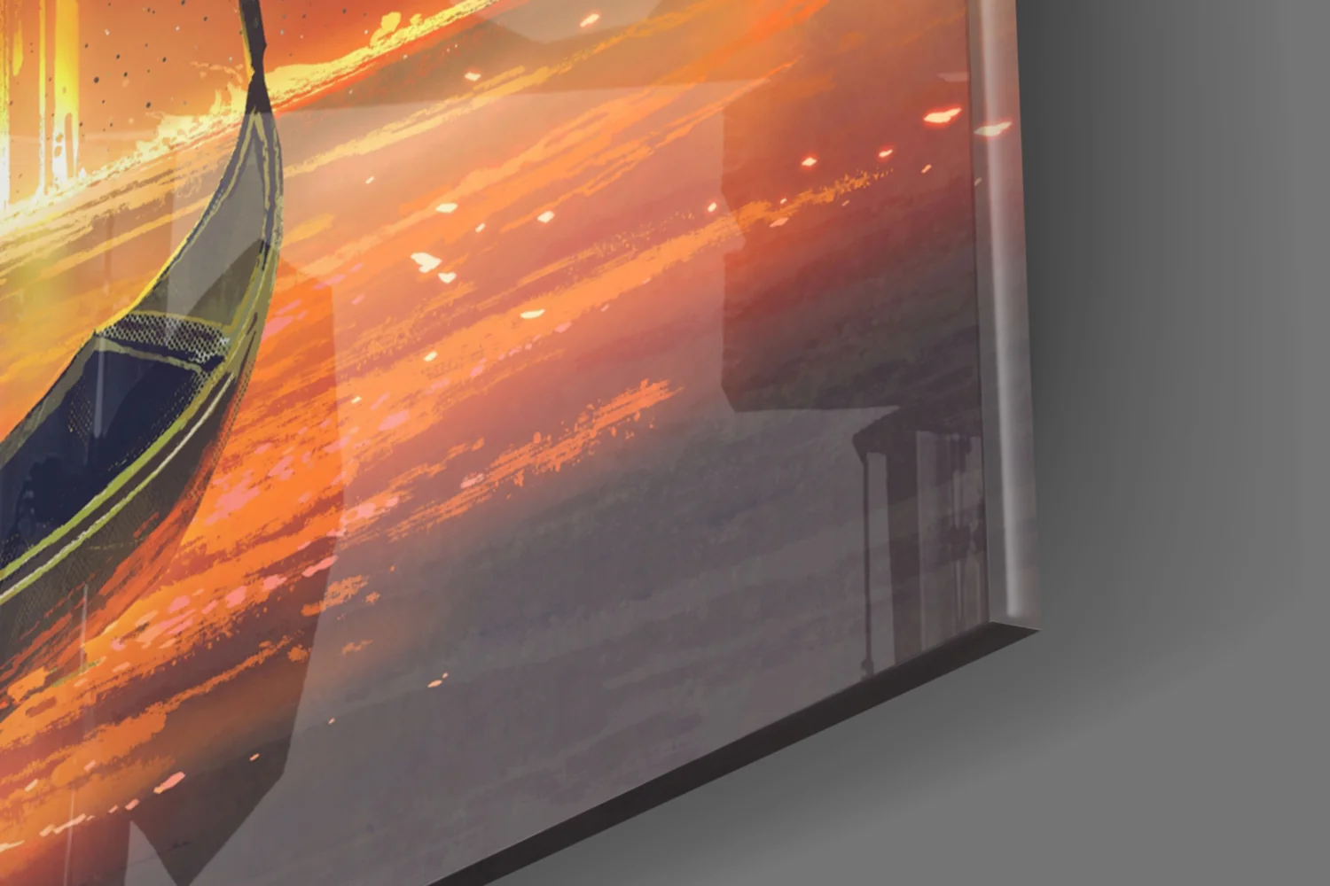 Red Moon Glass Wall Art - Image 8