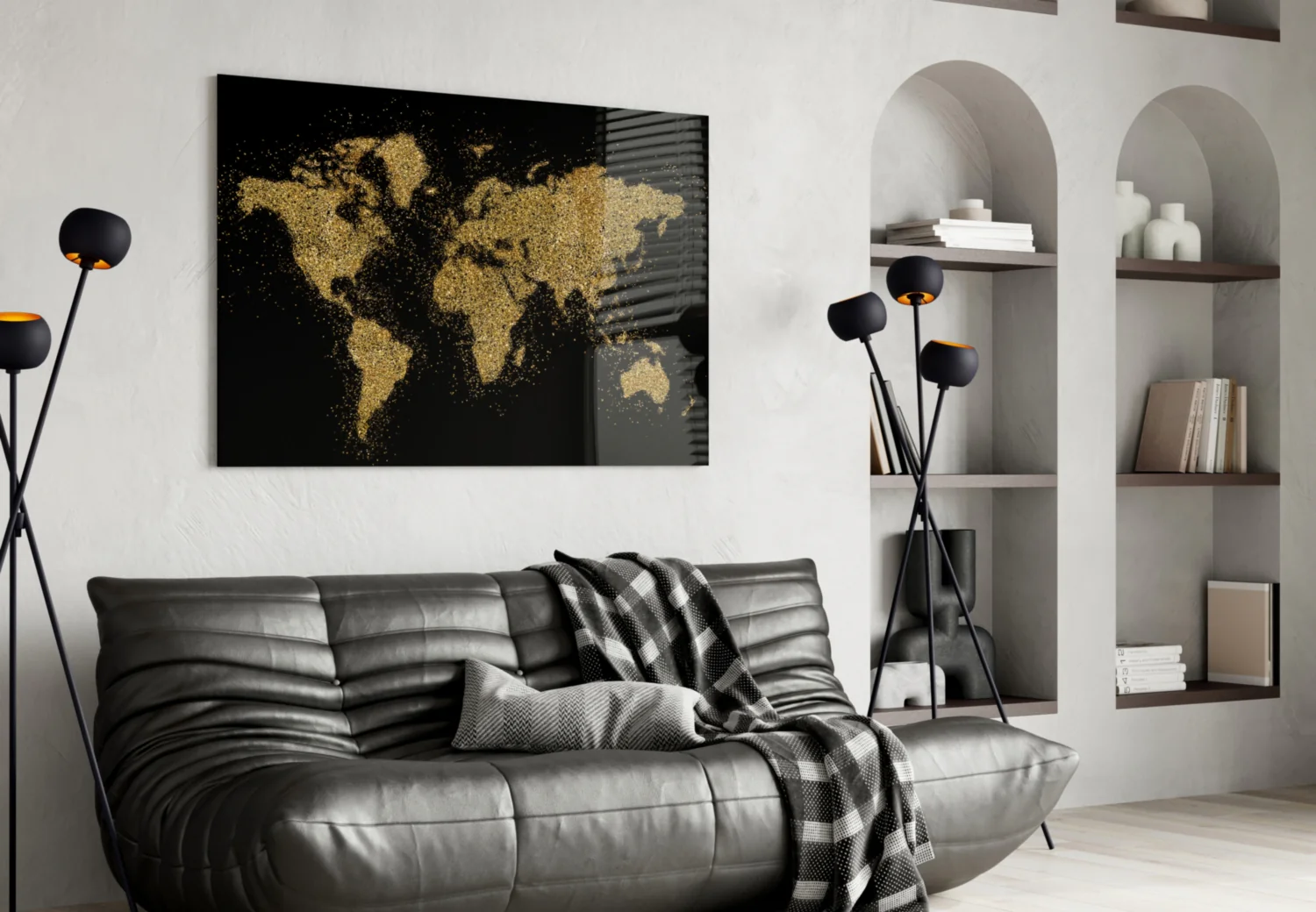 World Map Glass Wall Art - Image 5