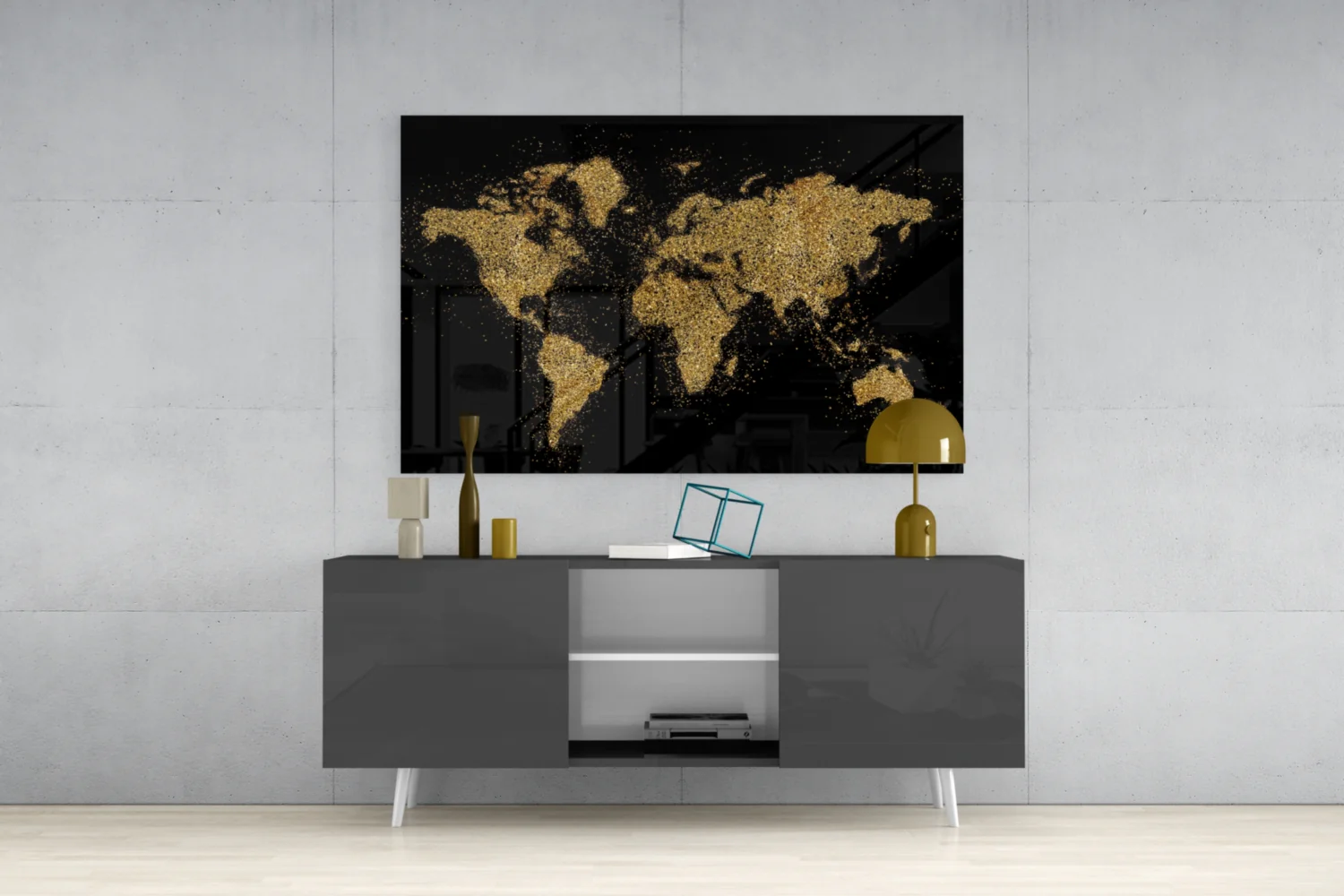 World Map Glass Wall Art - Image 9