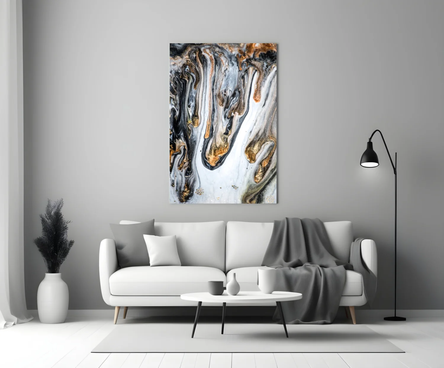Abstract Glass Wall Art - Image 4