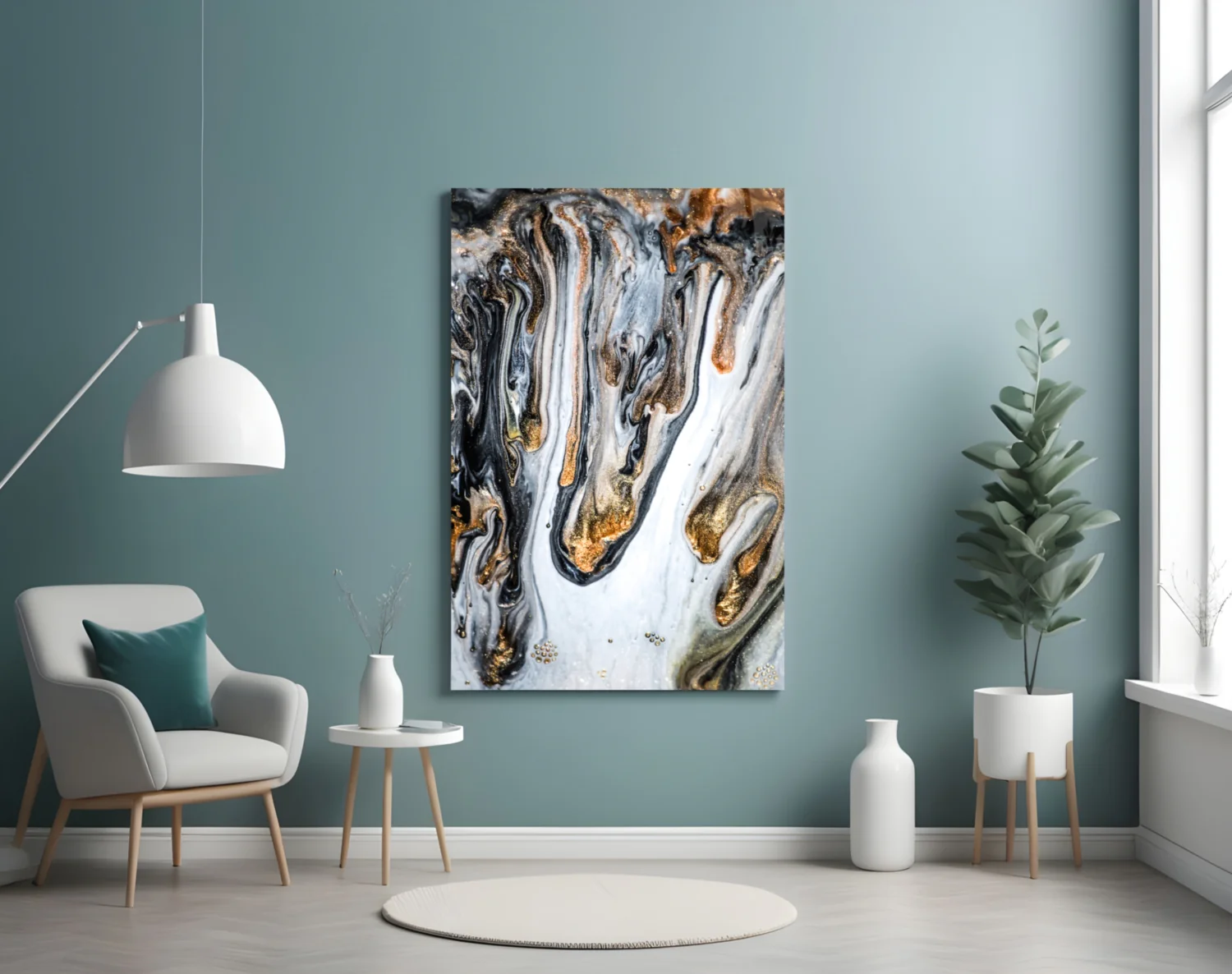 Abstract Glass Wall Art - Image 5