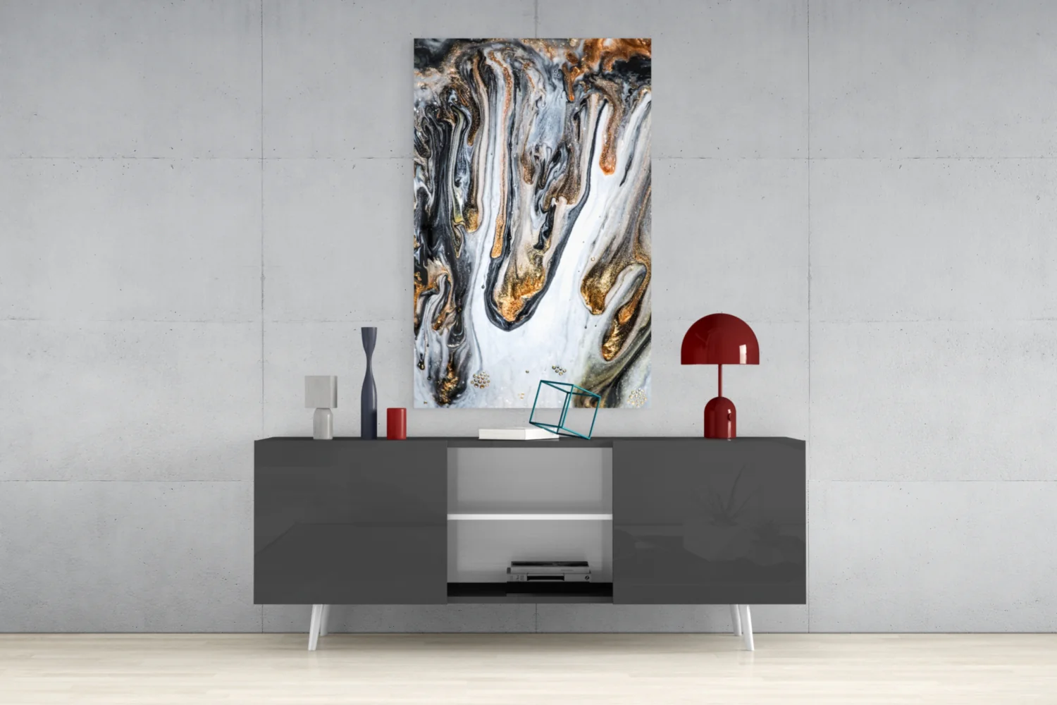 Abstract Glass Wall Art - Image 9