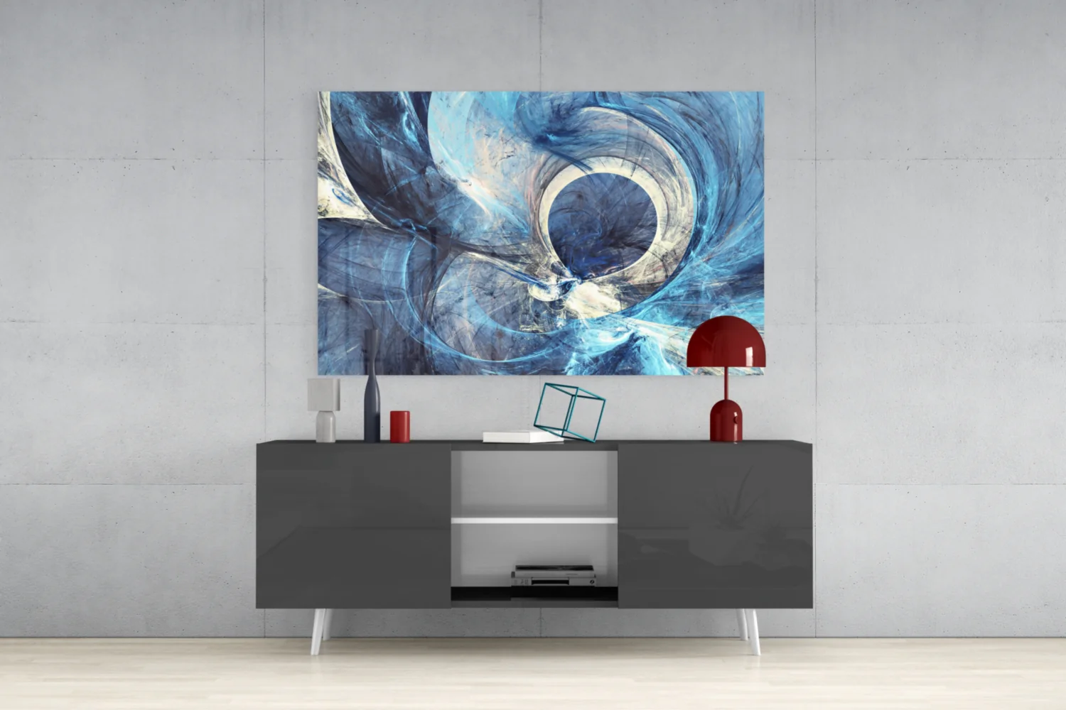 Abstract Glass Wall Art - Image 9