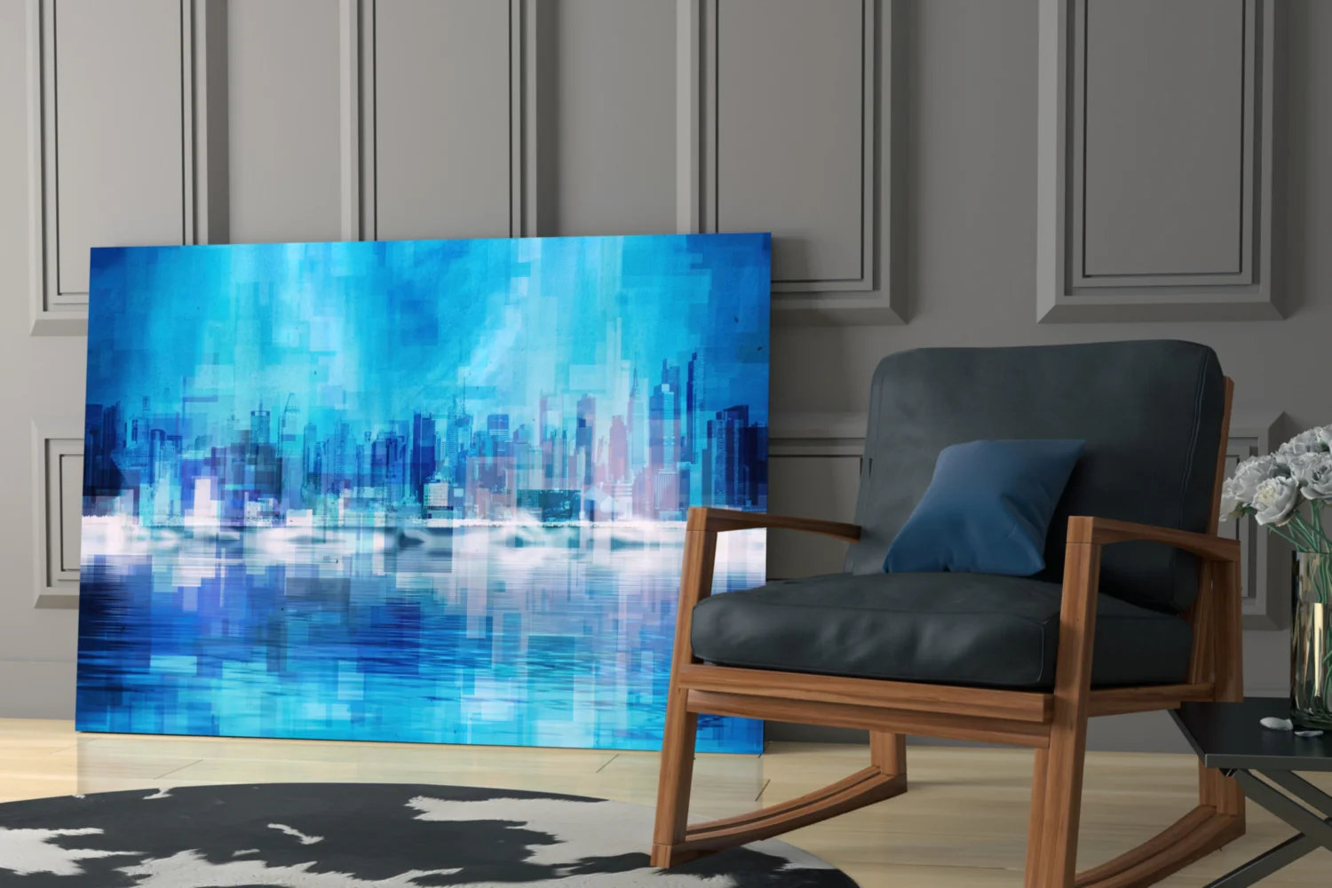 Abstract Glass Wall Art - Image 7