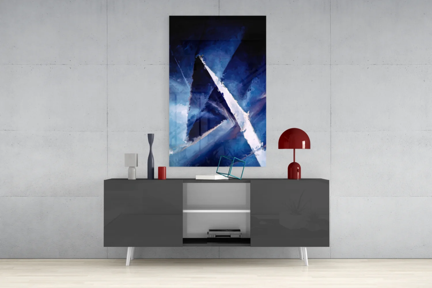 Abstract Glass Wall Art - Image 9
