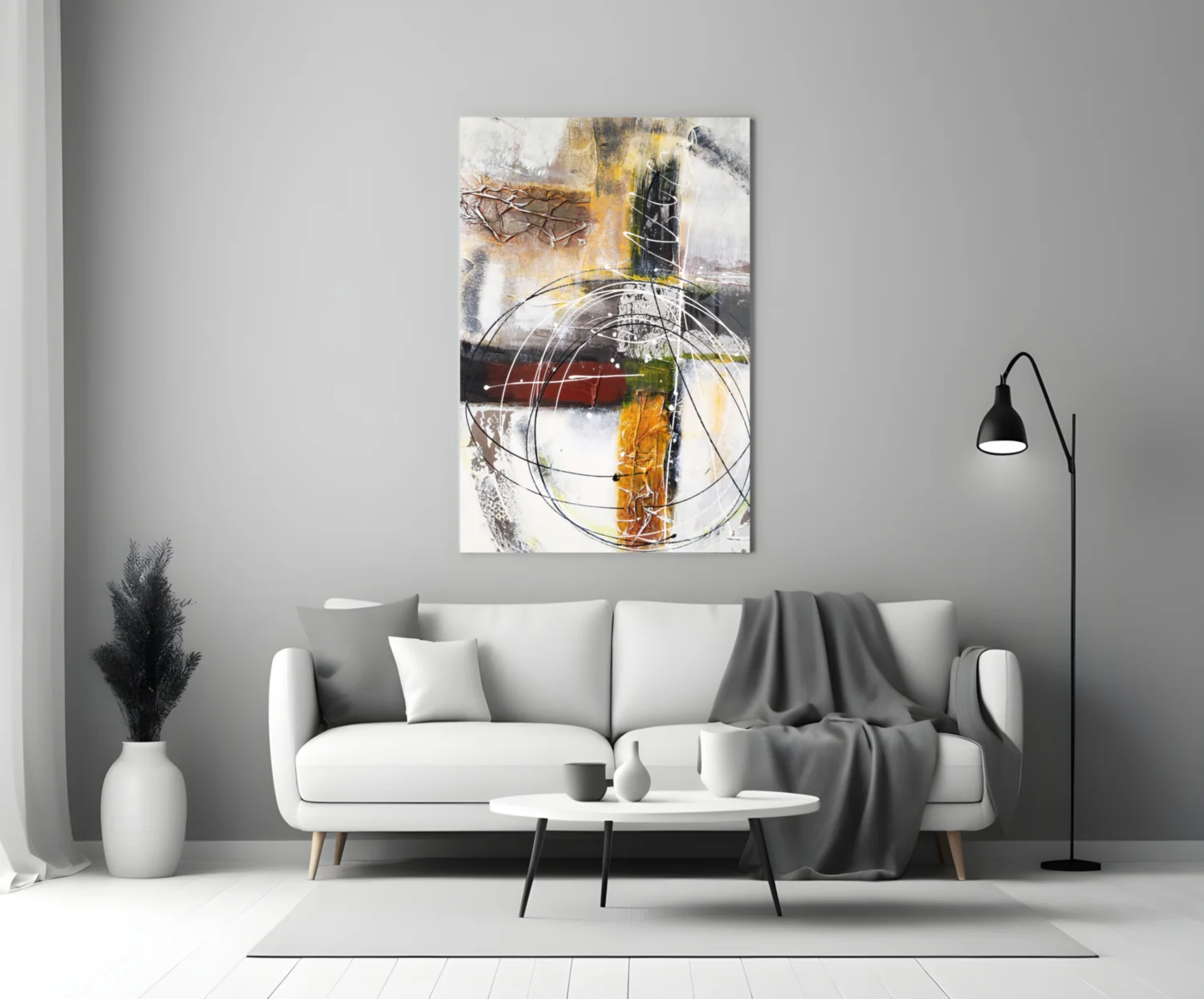 Abstract Glass Wall Art - Image 4