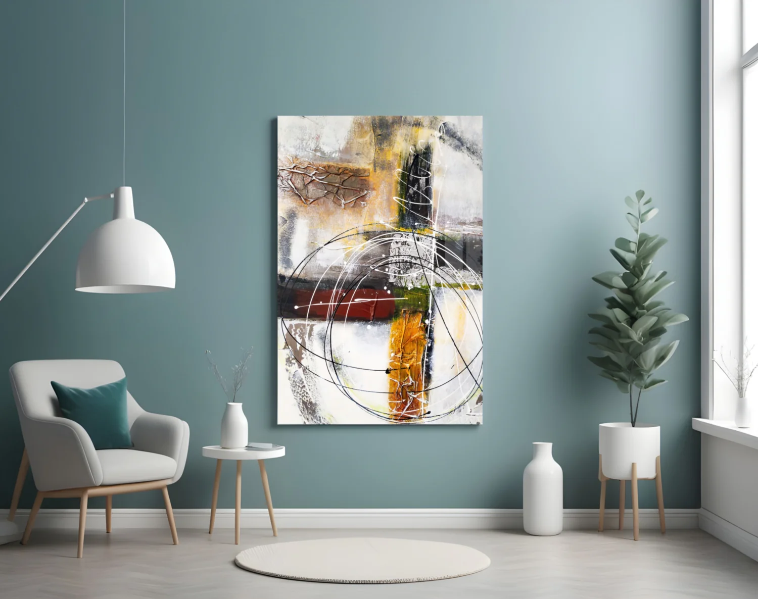 Abstract Glass Wall Art - Image 5
