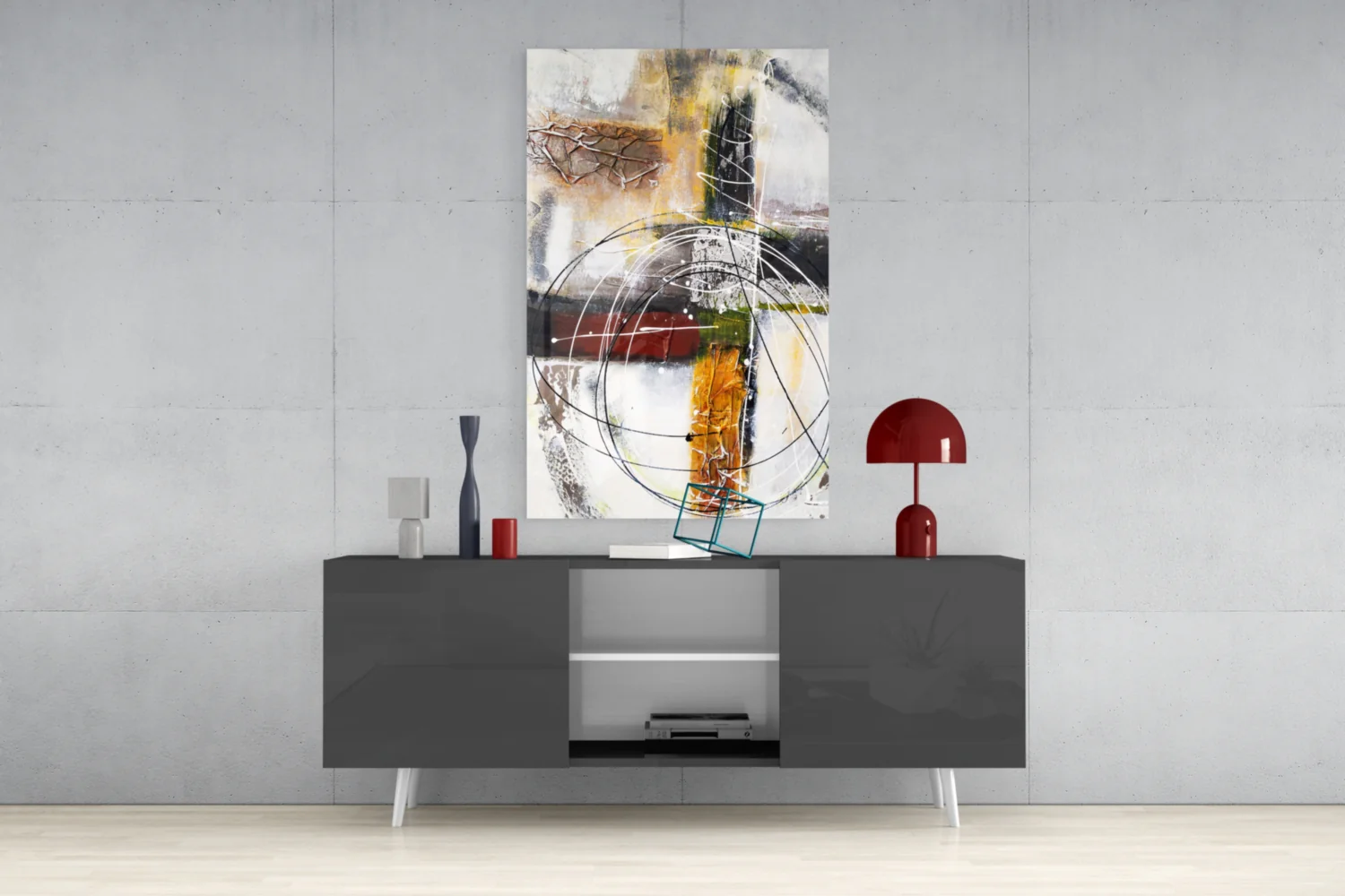 Abstract Glass Wall Art - Image 9