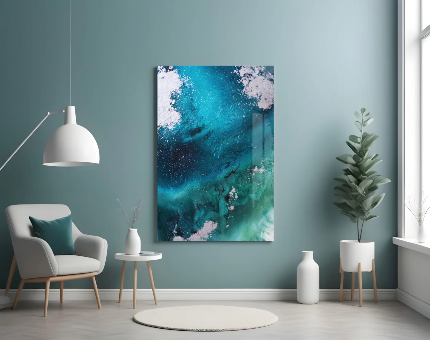 Colors of Abstraction Glass Wall Art - Image 5