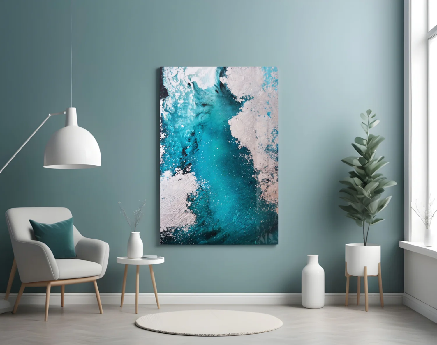 Colors of Abstraction Glass Wall Art - Image 5