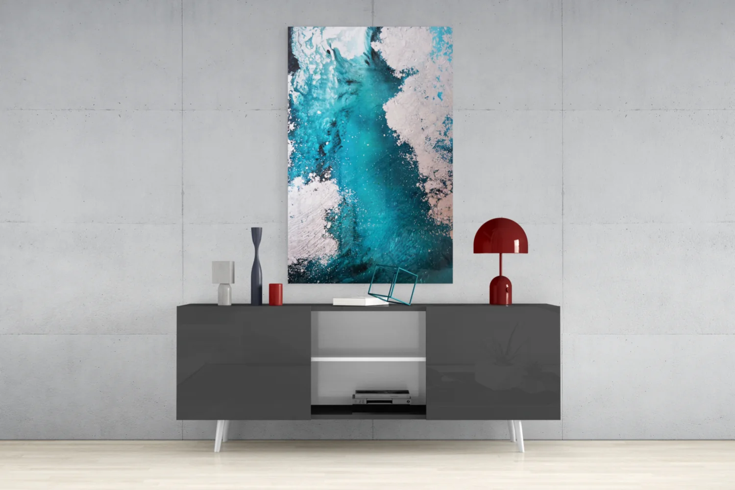 Colors of Abstraction Glass Wall Art - Image 9