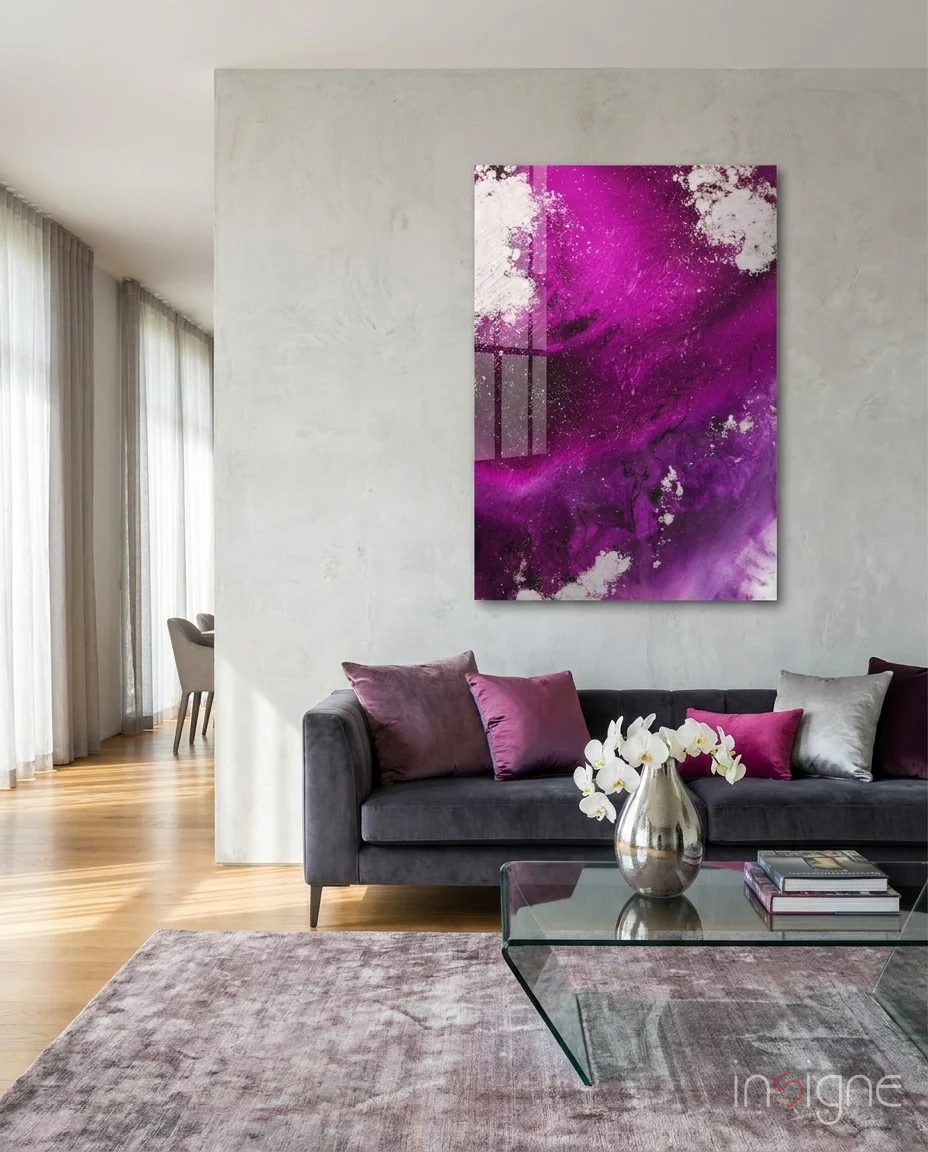 Colors of Abstraction Glass Wall Art