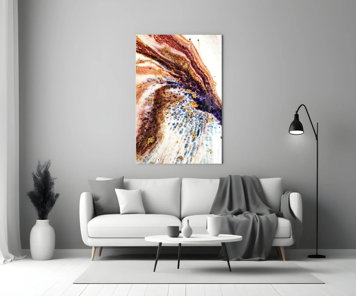 Abstract Glass Wall Art - Image 4