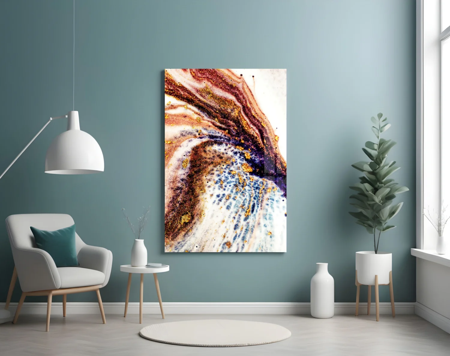 Abstract Glass Wall Art - Image 5