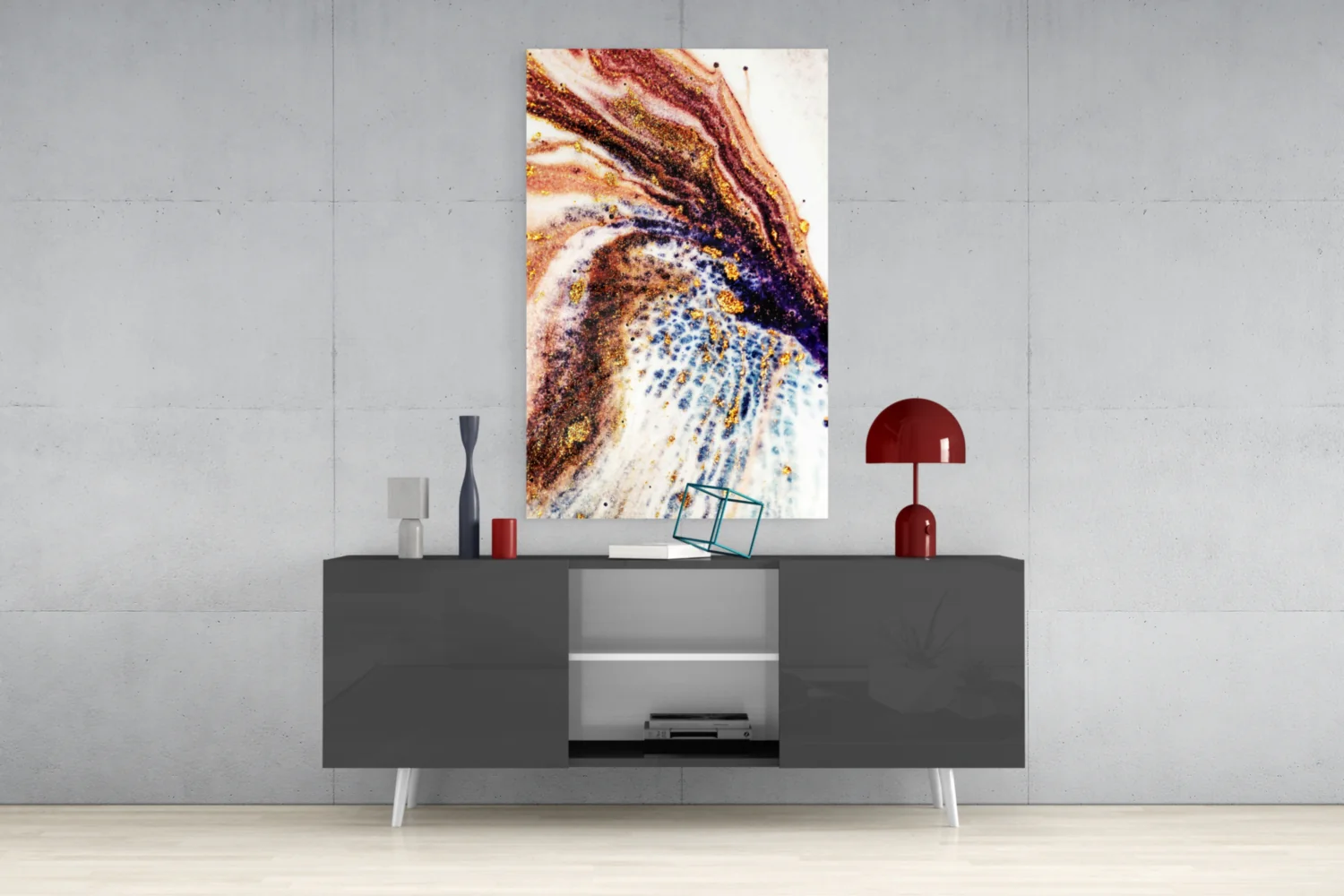 Abstract Glass Wall Art - Image 9