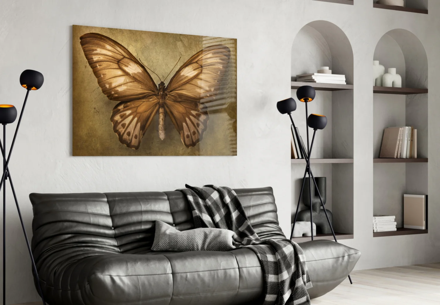 Butterfly Glass Wall Art - Image 5