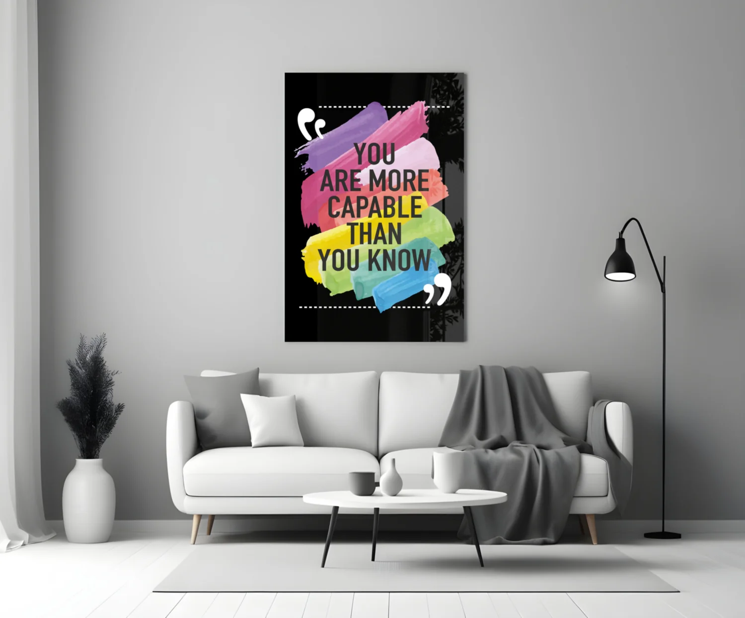 “You Are More Talented Than You Think” Glass Wall Art - Image 4