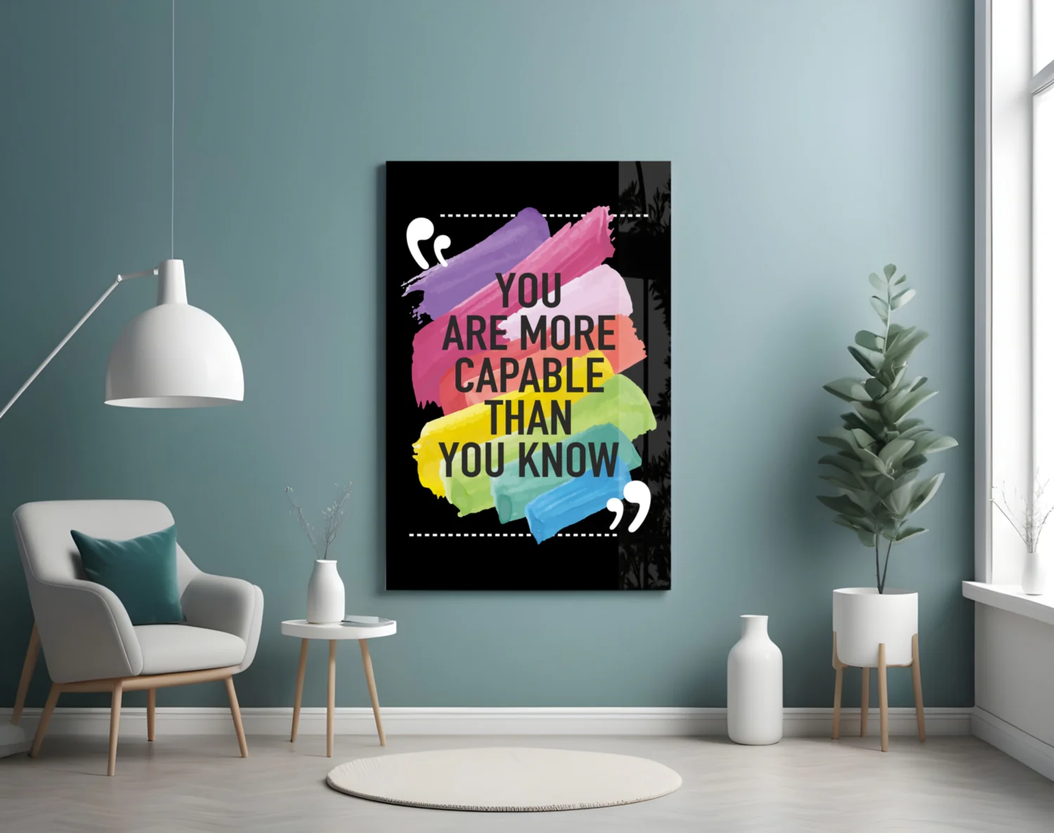 “You Are More Talented Than You Think” Glass Wall Art - Image 5