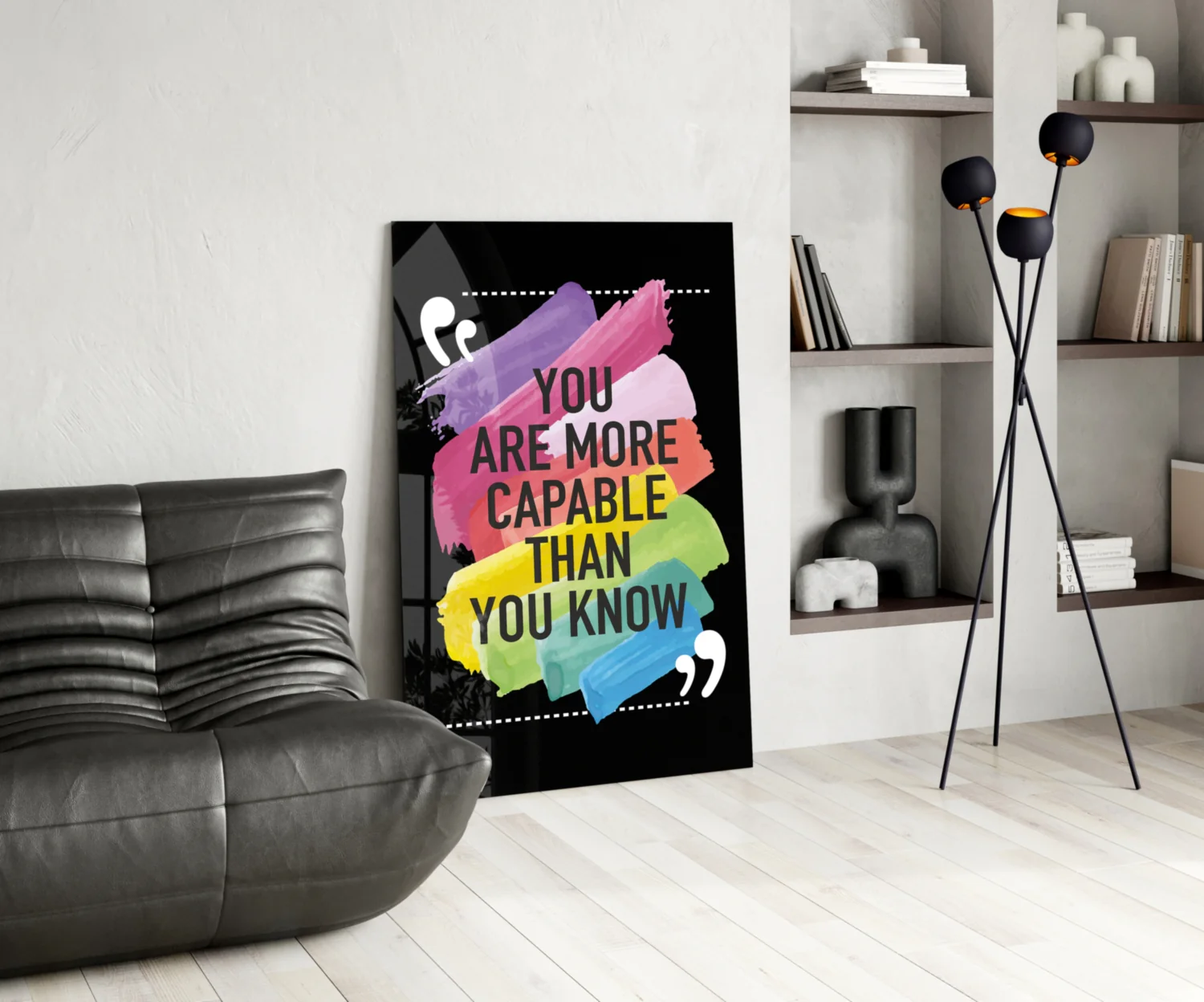 “You Are More Talented Than You Think” Glass Wall Art - Image 6