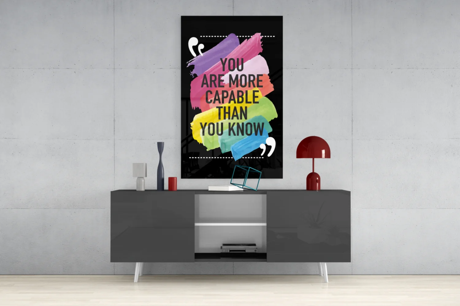 “You Are More Talented Than You Think” Glass Wall Art - Image 9