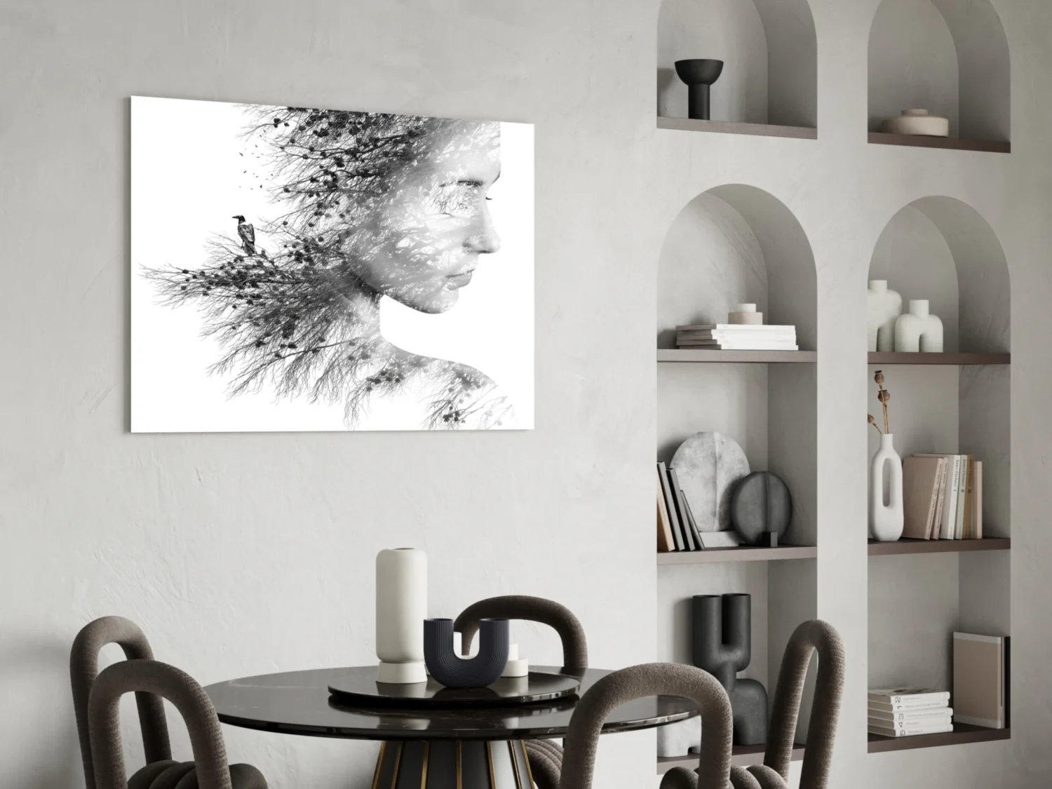 Woman Bird Glass Wall Art - Image 6