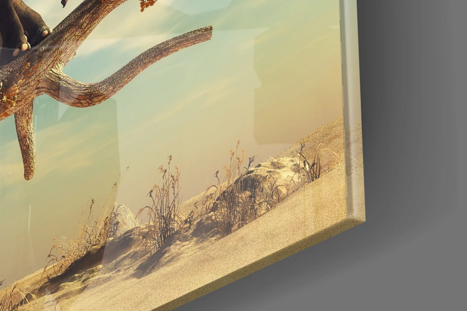 Thinking Elephant Glass Wall Art - Image 8