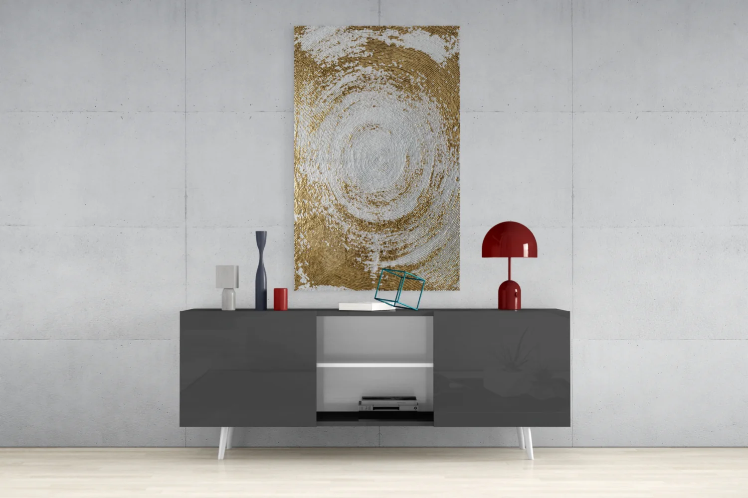 Abstract Loop Glass Wall Art - Image 9
