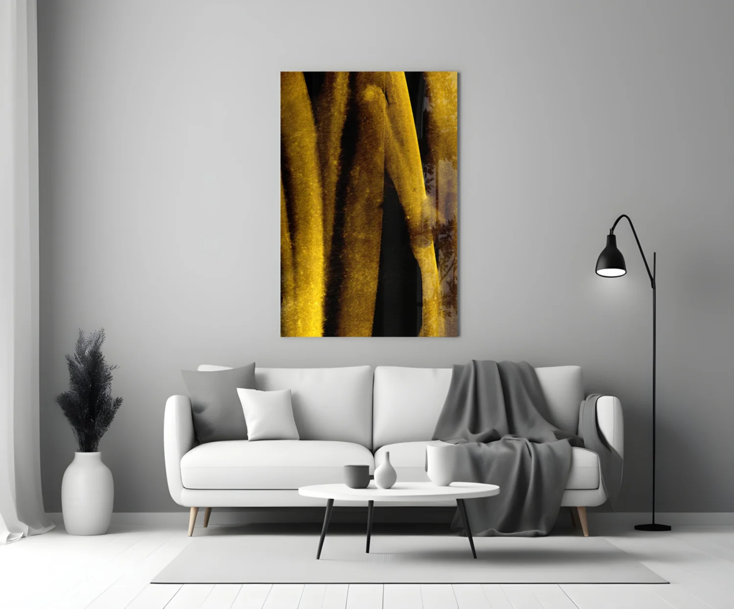 Yellow Story Glass Wall Art - Image 4