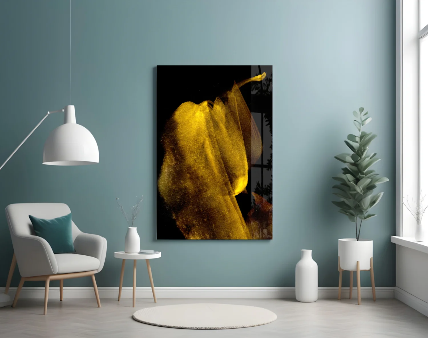Yellow Story Glass Wall Art - Image 5