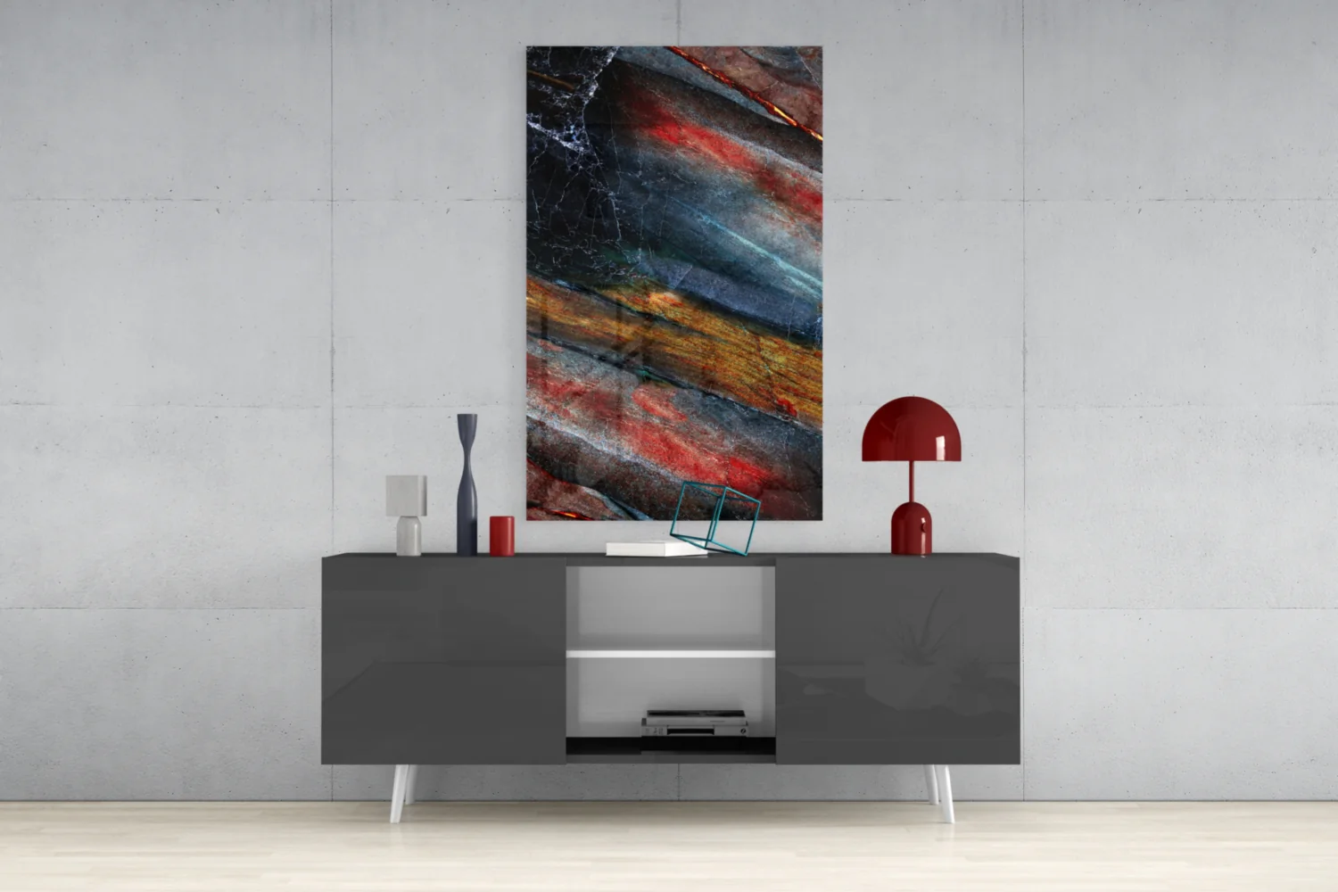 Abstract Glass Wall Art - Image 9