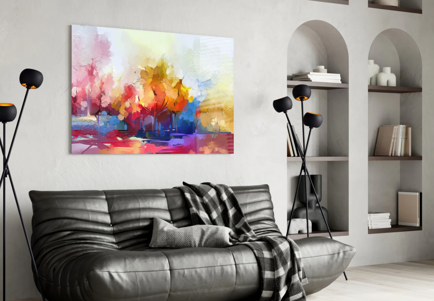 Abstract Trees Glass Wall Art - Image 5