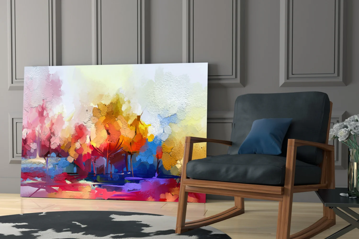 Abstract Trees Glass Wall Art - Image 7