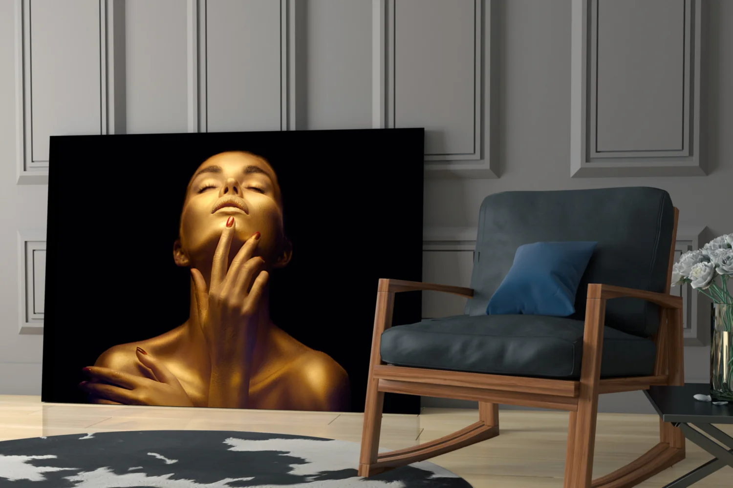Gold Woman Glass Wall Art - Image 7