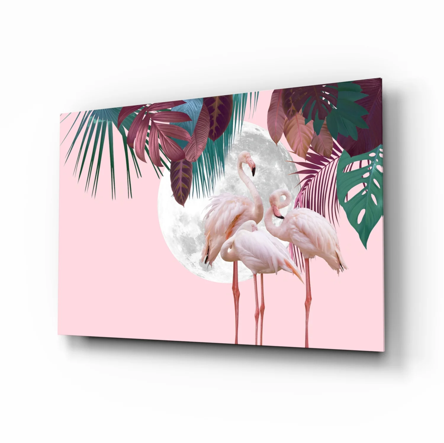 Flamingo Glass Wall Art - Image 2