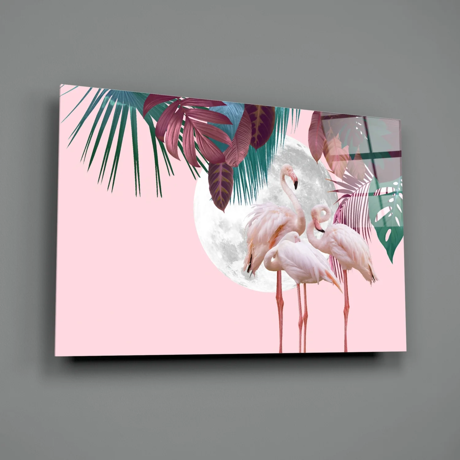 Flamingo Glass Wall Art - Image 3