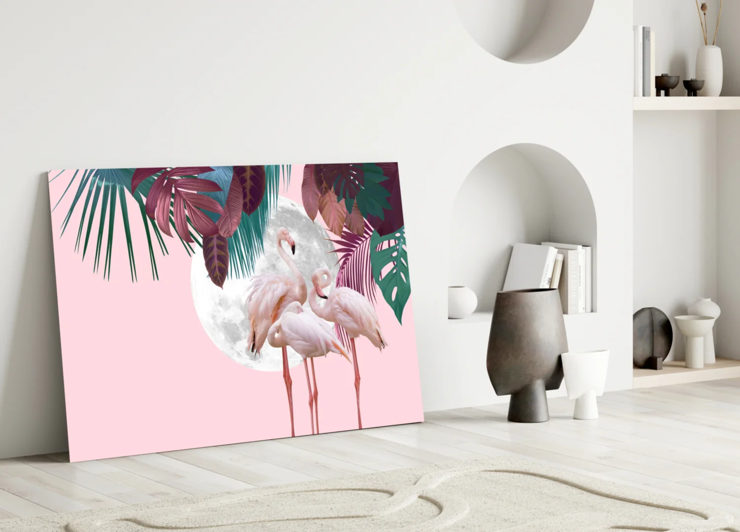 Flamingo Glass Wall Art - Image 4