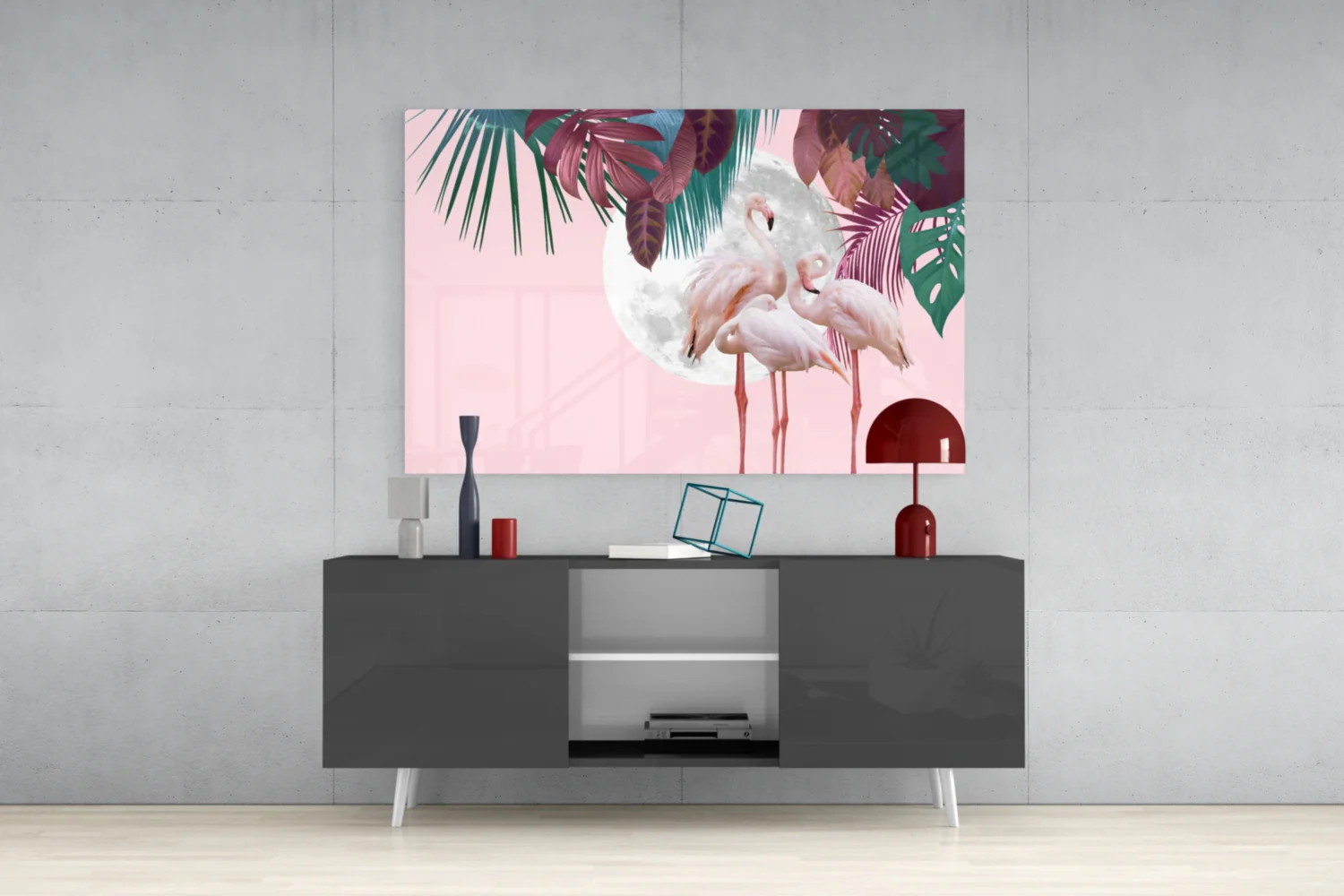 Flamingo Glass Wall Art - Image 9