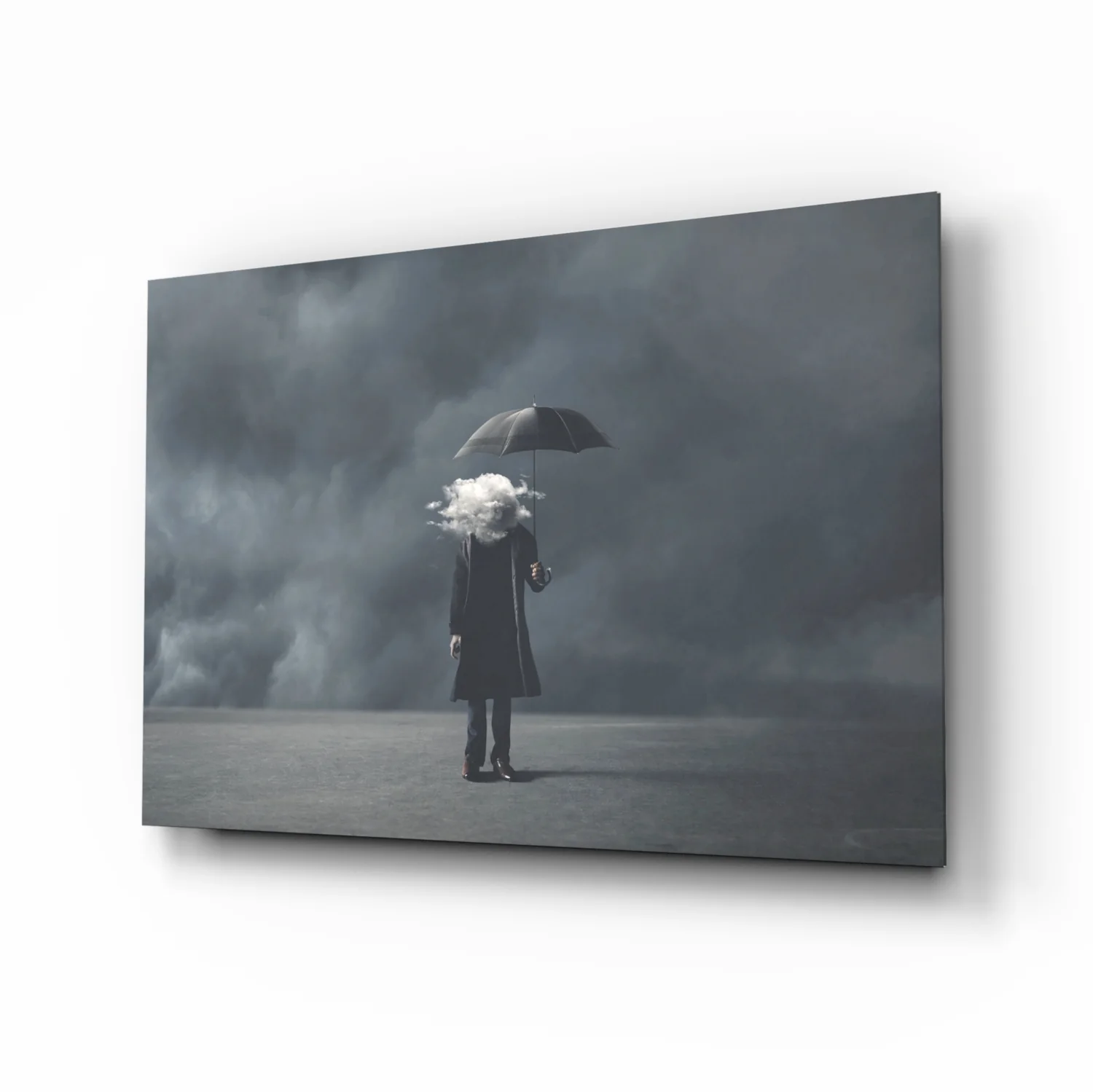 Storm in Thoughts Glass Wall Art - Image 2