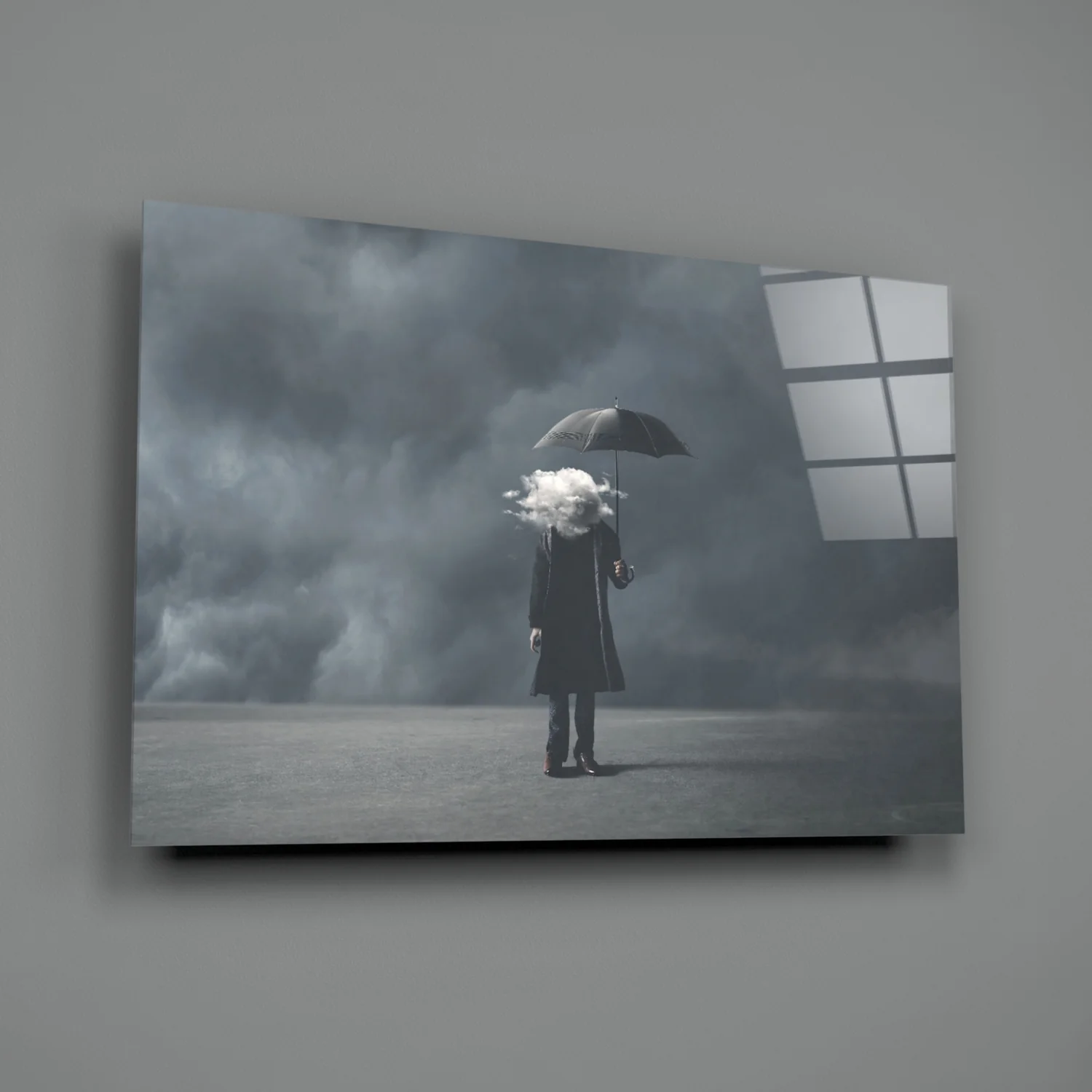 Storm in Thoughts Glass Wall Art - Image 3
